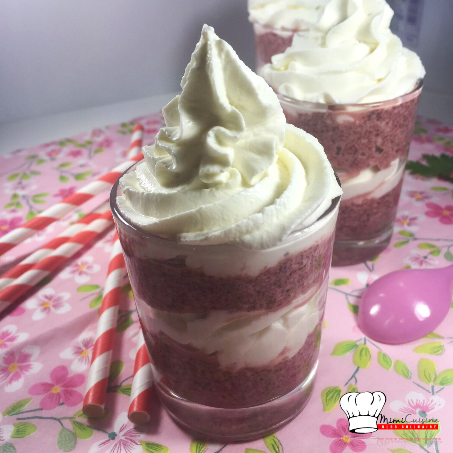 Verrines de betterave et sa chantilly de chèvre frais