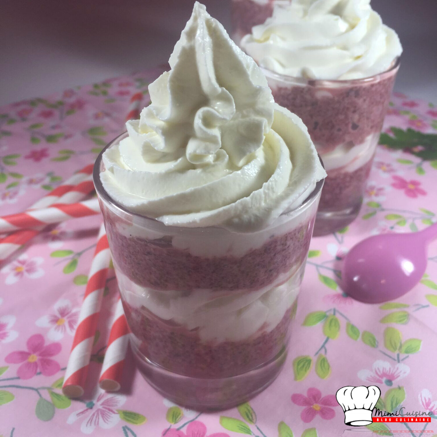 Verrines de betterave et sa chantilly de chèvre frais