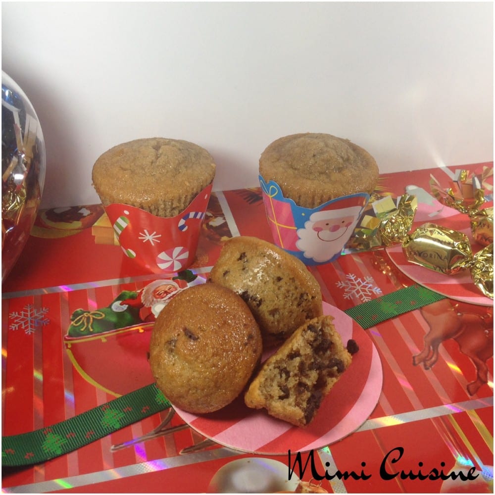 Muffins de Noël noisette cannelle chocolat Companion Mimi Cuisine