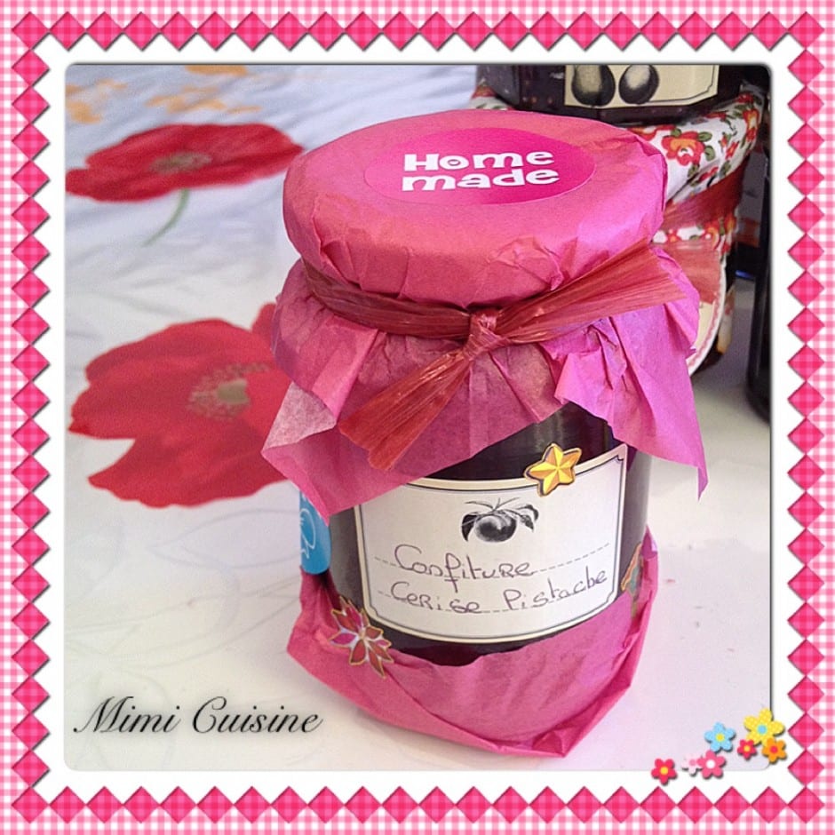 Confiture cerises pistaches Recette Thermomix Mimi Cuisine