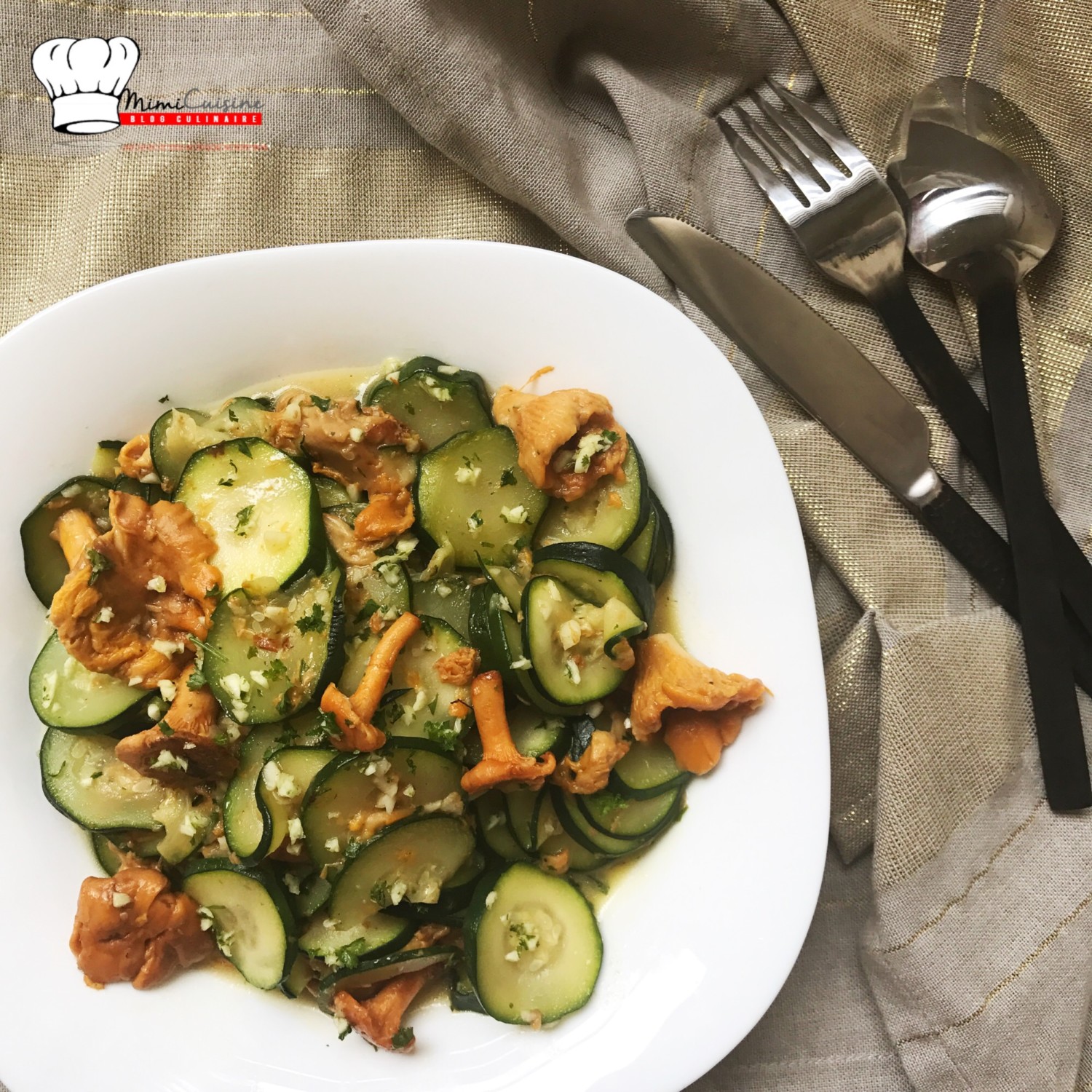 Poêlée de girolles courgettes Companion XL Fond de Plat Mimi Cuisine