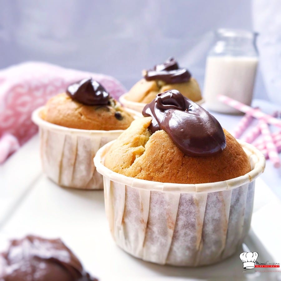 Muffins Pépites de Chocolat Coeur coulant Nutella Recette Companion