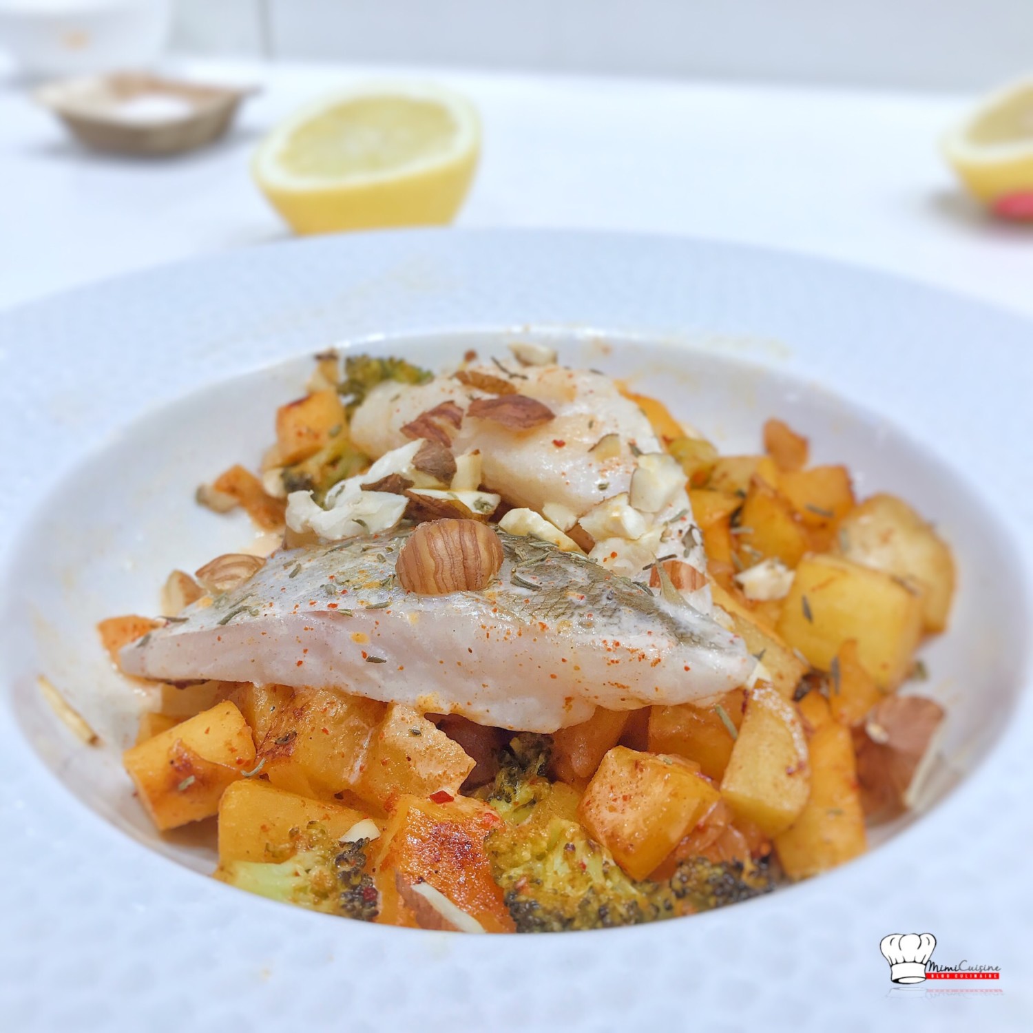 Merlan au lait de coco et poêlée de légumes épicés – Mimi Cuisine