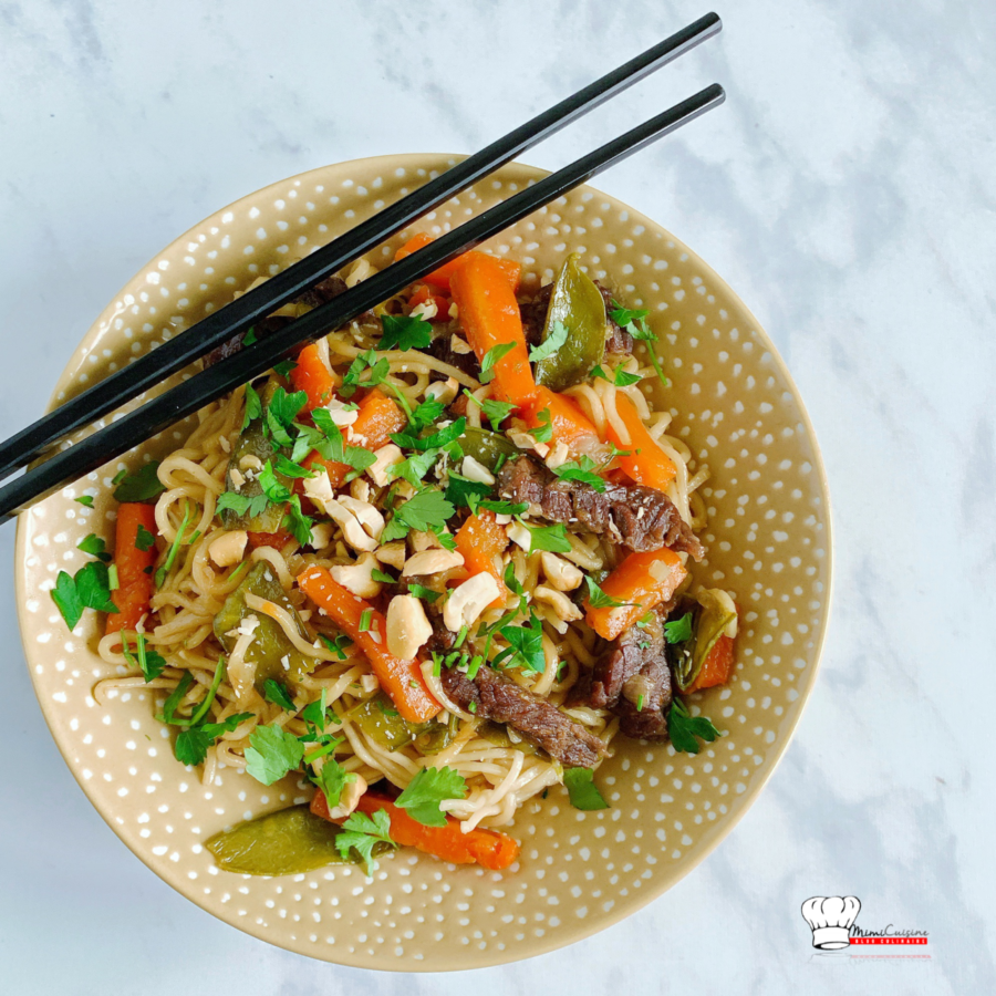 Nouilles chinoises au boeuf Recette Cookeo